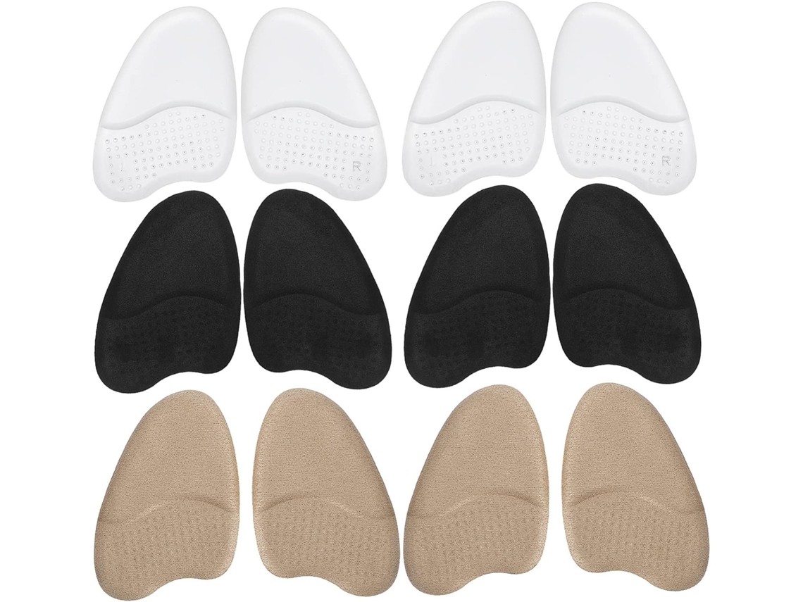 6 Pares De Palmilhas Protetoras Para Calçados, Almofadas De Proteção Para A Parte Frontal Do Pé, Protetores Para Os Pés
