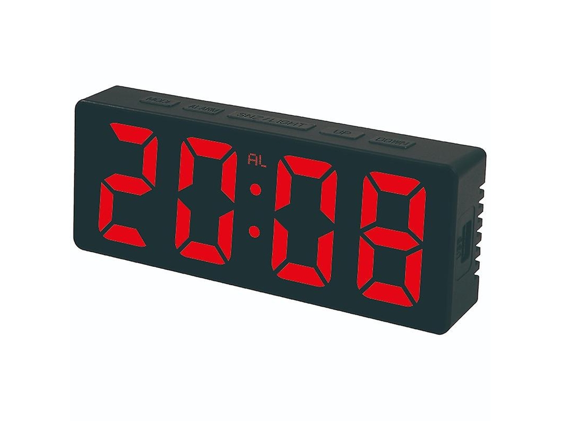 Peça Led Snooze Despertador 12/24h Relógio Eletrônico Decoração De Quarto Para Casa Slowmoose