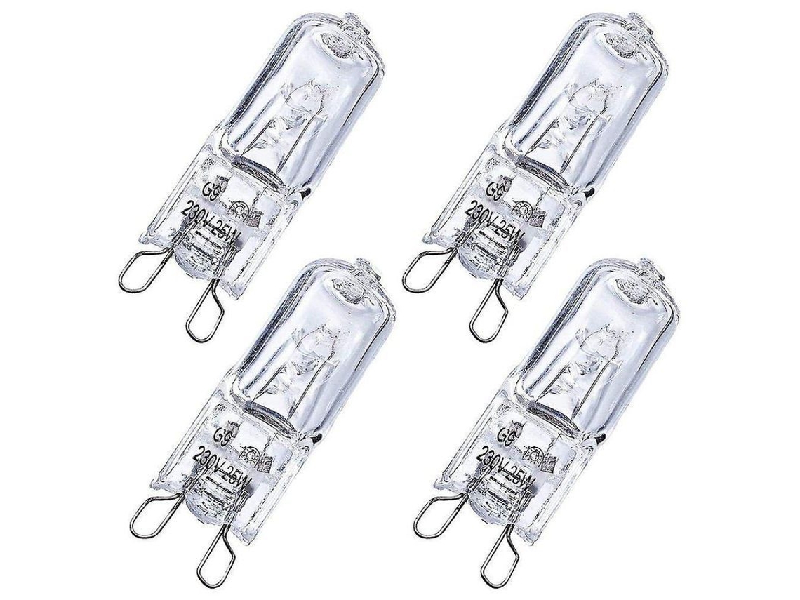 Nova Line kit de 4 Lâmpadas G9 Halógenas para Forno 25w 230v 300°c 2700k 2000h