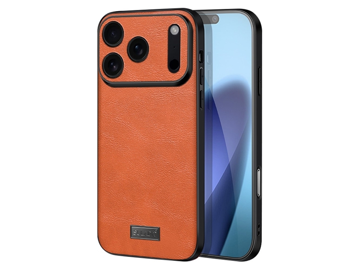 Capa Móvel Sulada Para Iphone 17 Pro Pu Courotpupc - Laranja