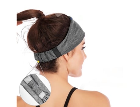 Headband Com Fones De Ouvido Bluetooth, Fones Sem Fio Integrados Para Quem Dorme De Lado - Cinza