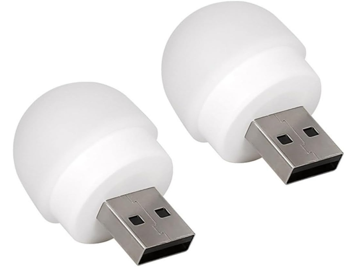 Conjunto De 2 Mini Luminárias Noturnas Led Portáteis Usb Para Quarto,