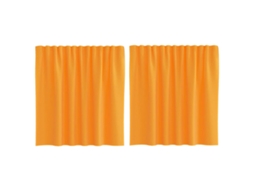 Cortinas de Voile com Bolsos para Varão 2 Pcs Laranja MAISON EXCLUSIVE