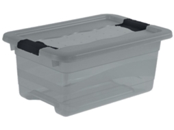 Caixa de Armazenamento Keeper Cornelia 4 Litros Cinza Cristal KEEEPER