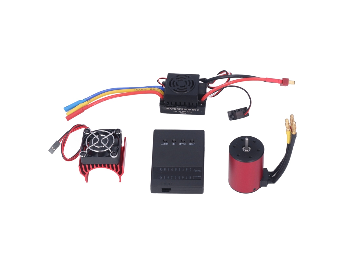 Motor Brushless 4300kv 60a Ventoinha Carro Rc 1/10 Impermeável