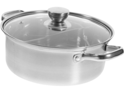 Elétrica Antiaderente Para Fondue, Em Aço Inoxidável Com Divisória, Compatível Com Fogões De Indução, Design Prático E Gokoco