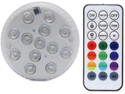 Luminária Solar Subaquática 16 Cores Led Parede Ventosa Decoração GOKOCO