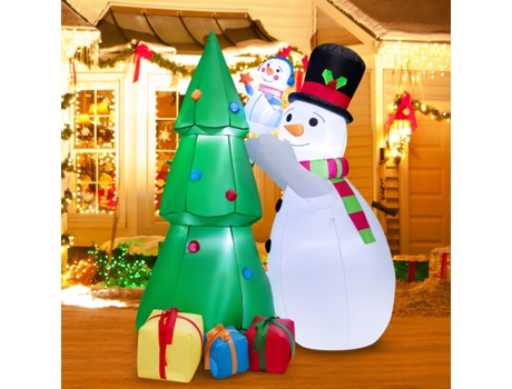 Enfeite de Natal CTW Boneco Luz Interior Branco (180 cm)