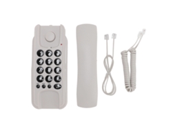 Aetheria telefone de Parede com Fio com Volume Ajustável, Rediscagem e Silêncio para Hotel e Escritório Branco