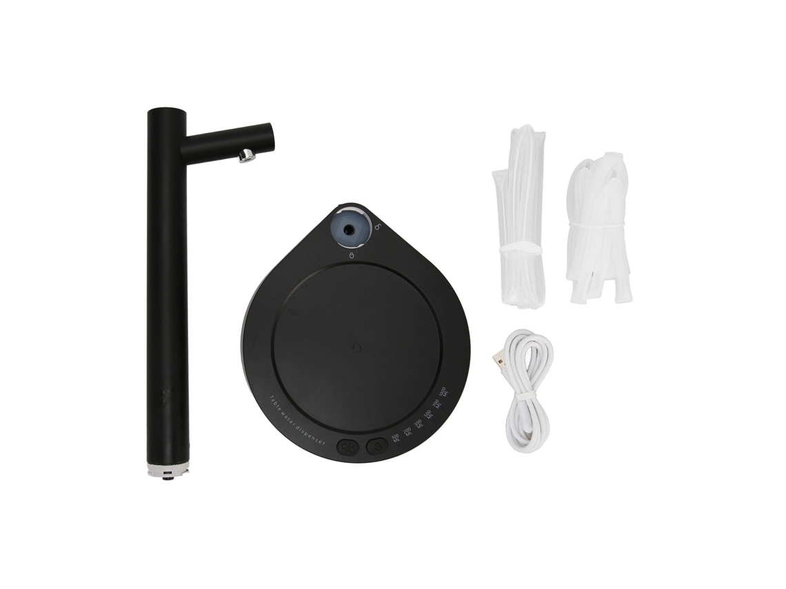 Dispensador de Água Mesa Inteligente 5 Galões com 7 Níveis, Carregamento Usb Quantitativo, Bomba de Garrafa Água Universal para Mesa, Preto BRILVIBERA