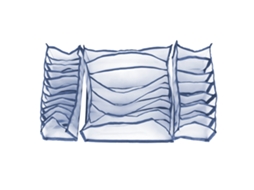 Conjunto de 3 caixas de armazenamento para roupa íntima pasta de gaveta divisor de meia sutiã cinza S/MARCA