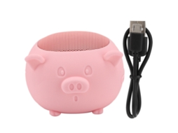 Mini Alto-falante Bluetooth 5.0 Sem Fio Com Microfone Integrado Estilo Porco Fofo Portátil Para Casa Viagem Rosa