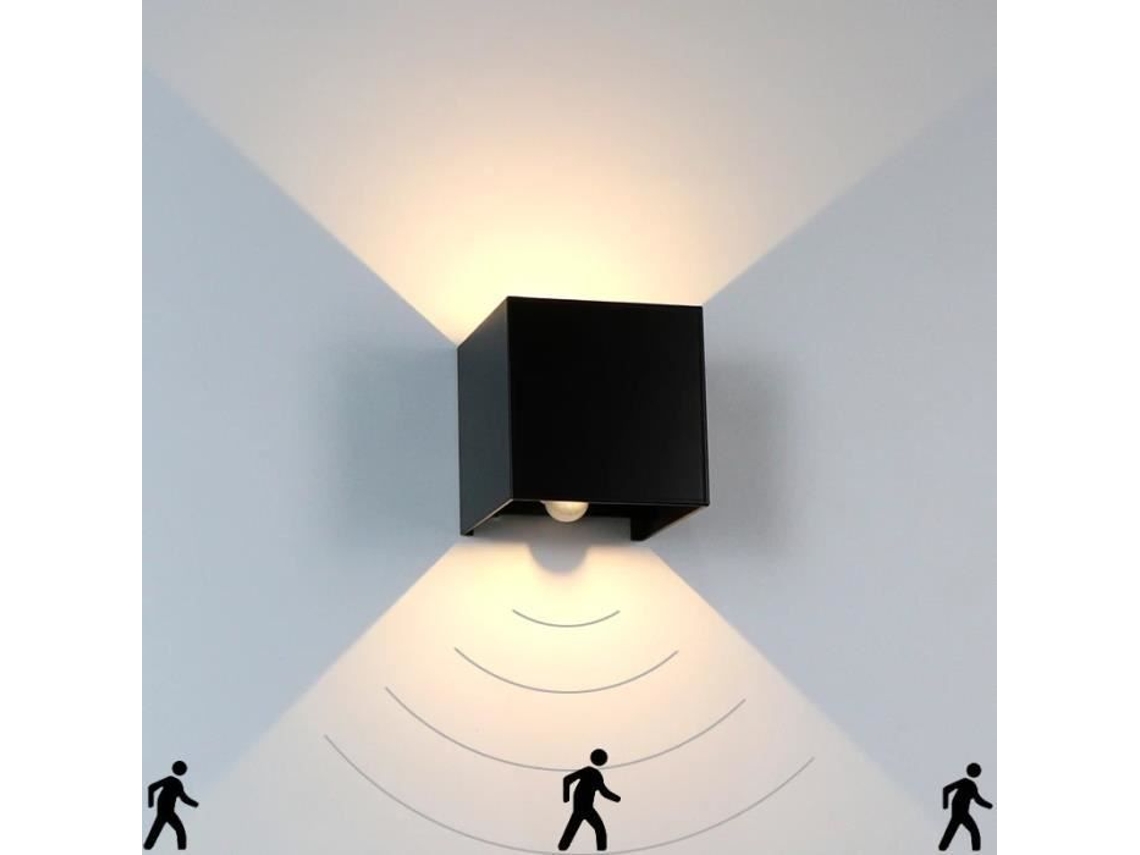 Aplique de Parede Led 12W com Ângulo de Feixe Ajustável Ip65 À Prova D'Água para Ambientes Internos e Externos