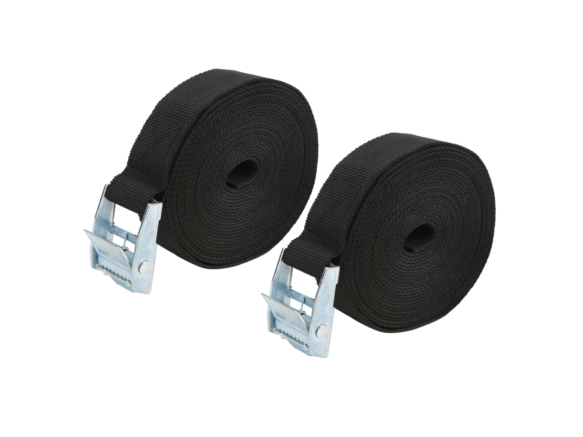 2 Cintas De Amarração 25 Mm Em Liga Zinco Com Fivela Pressão. Resistentes E Duráveis​​ Para Amarrar Objetos Pesados​​(4 Metros)