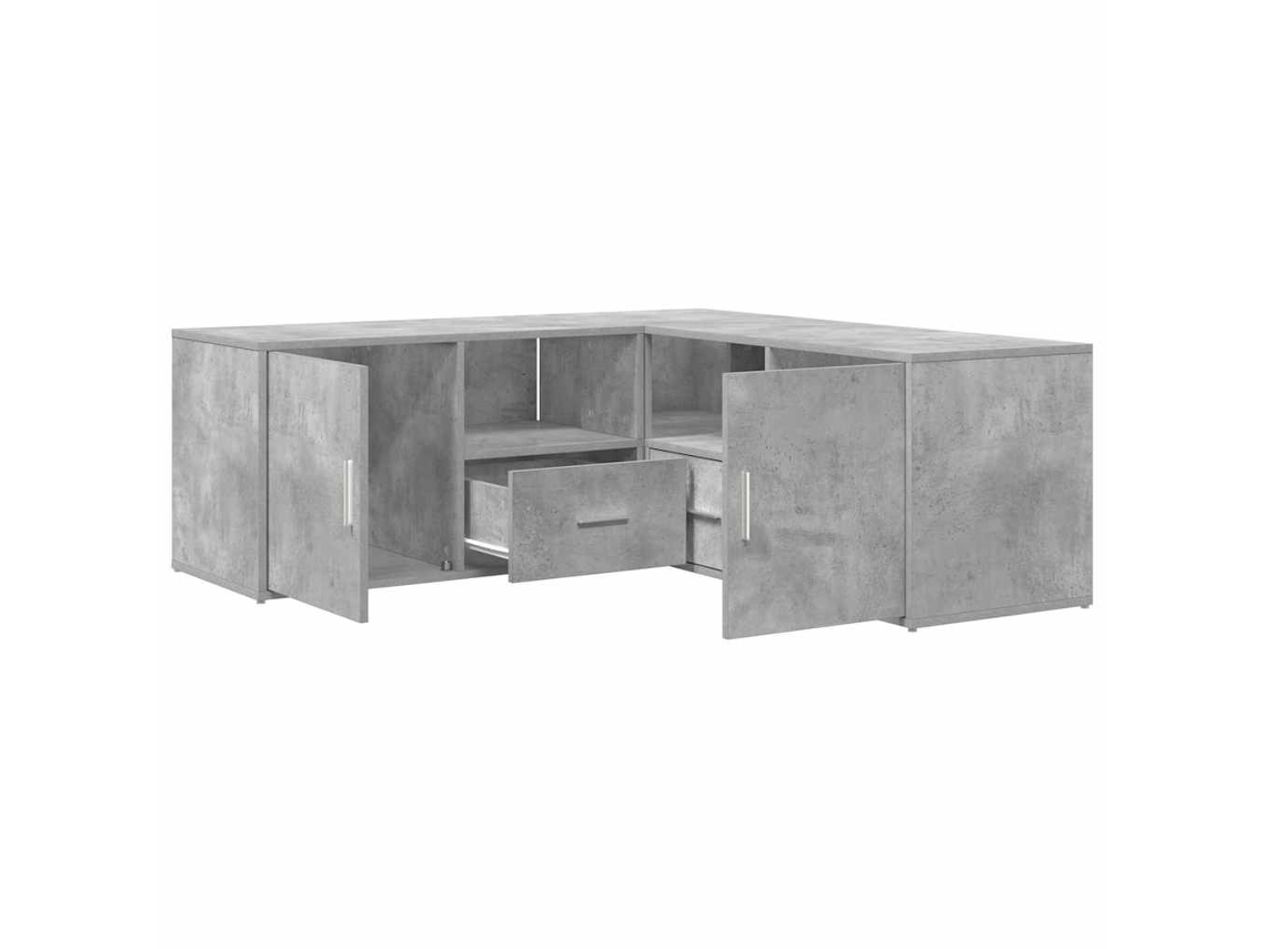 Corner Cabinet, Corner Cabinets Vidaxl Cinzeto Madeira Processada (n/a)