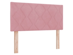 Cabeceira | Painel De Cama Rosa 100 Cm Veludo