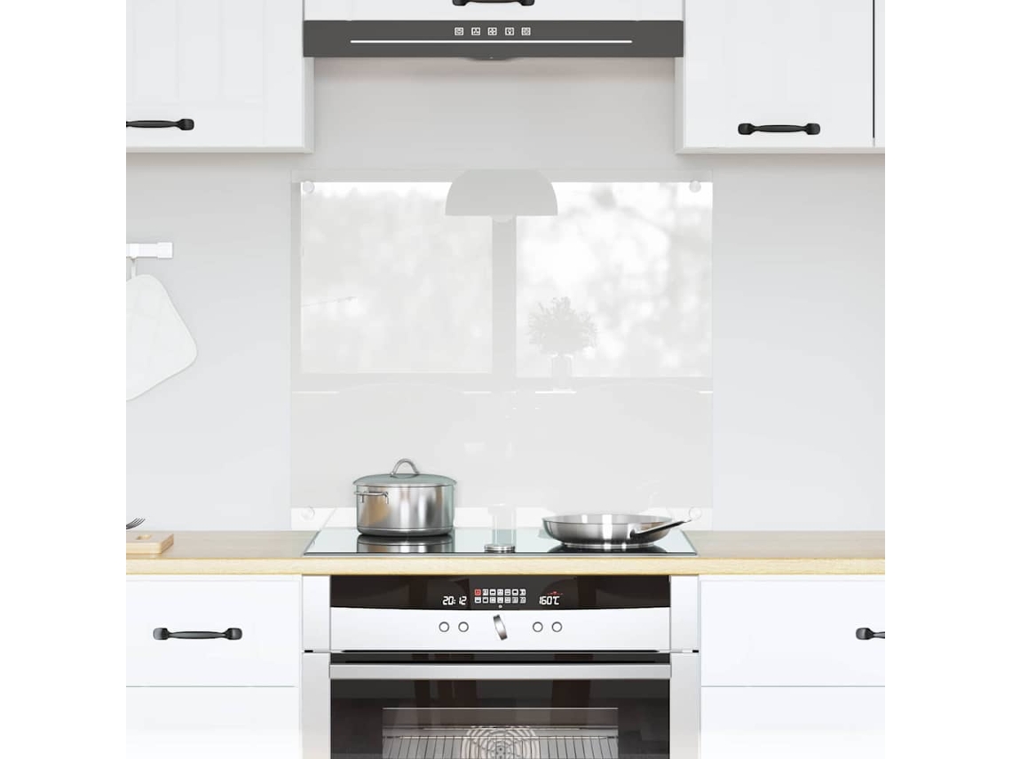 Vidaxl Painel De Cozinha Transparente 70 X 60 Cm Vidro Temperado