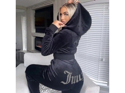 2026 conjunto de Moda Velvet Juicy Couture para Mulher Design Novo, Confortável e Casual de Algodão e Poliéster