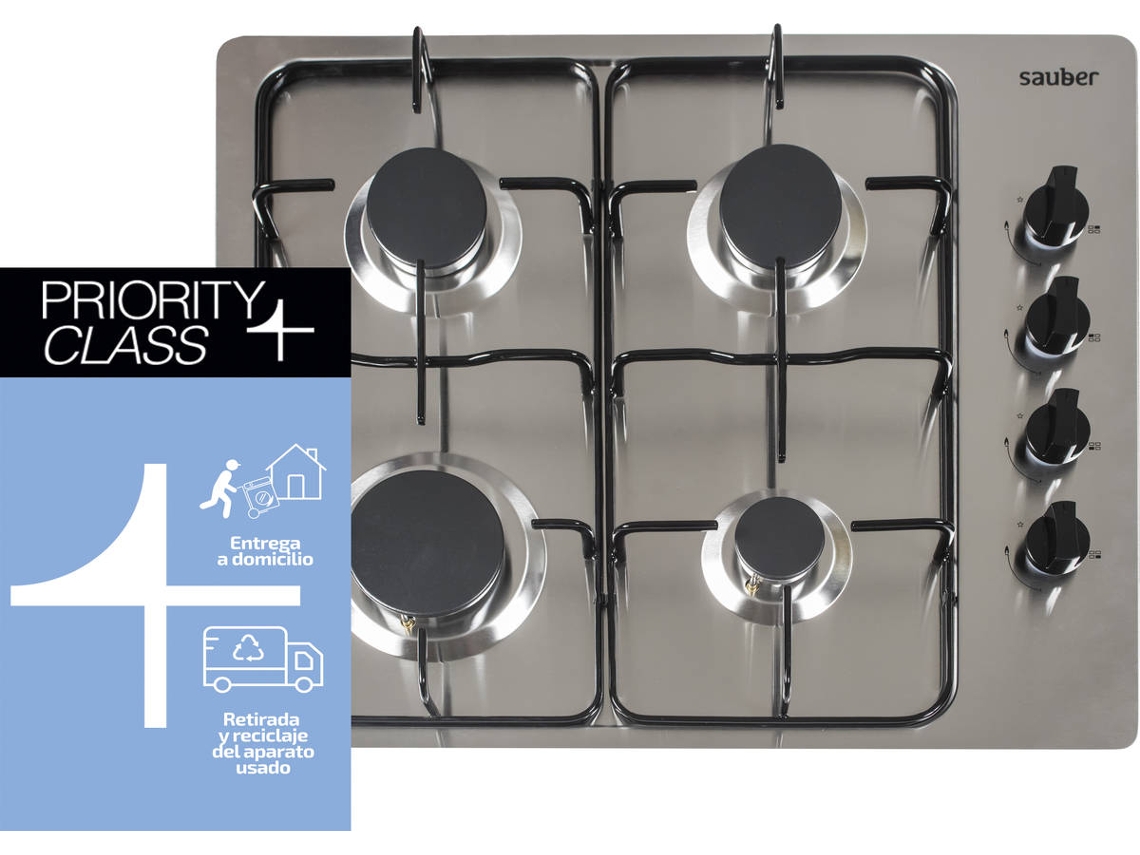 Placa de Gás SAUBER SEGN02 (Gás Natural - Inox)