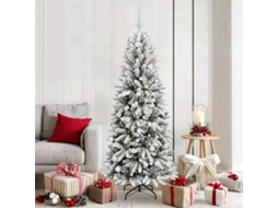 Vidaxl Árvore De Natal Artificial Com 300 Leds Branco 180 Cm