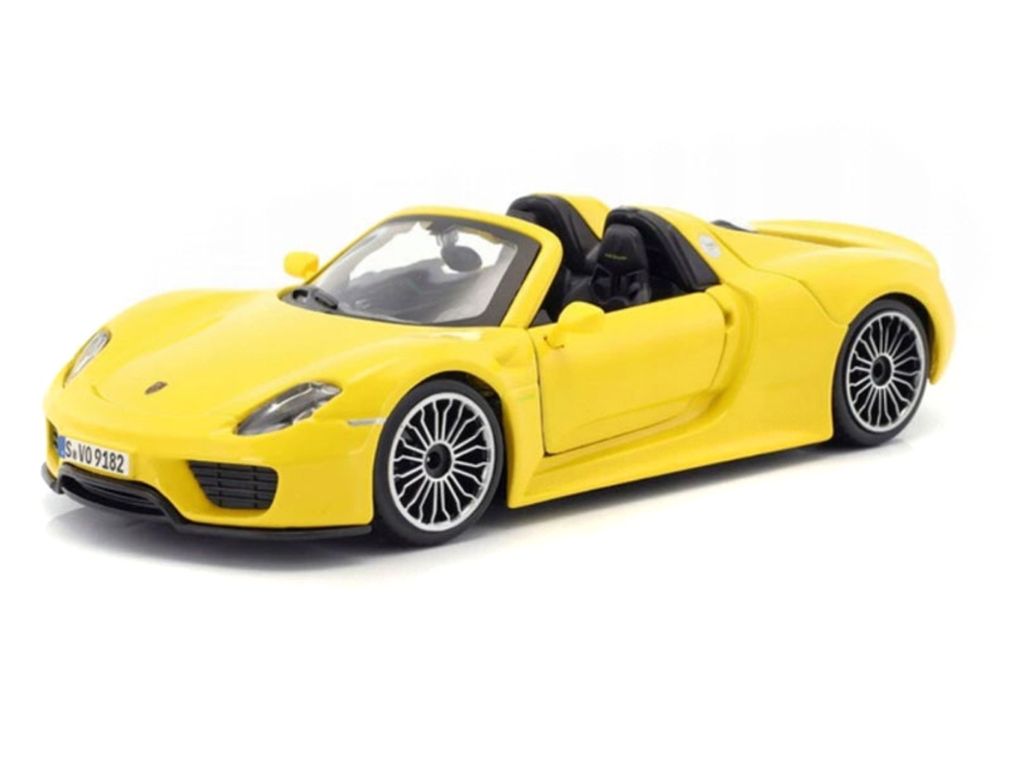 Carro BBURAGO Porsche 918 Spyder Amarelo 1:24