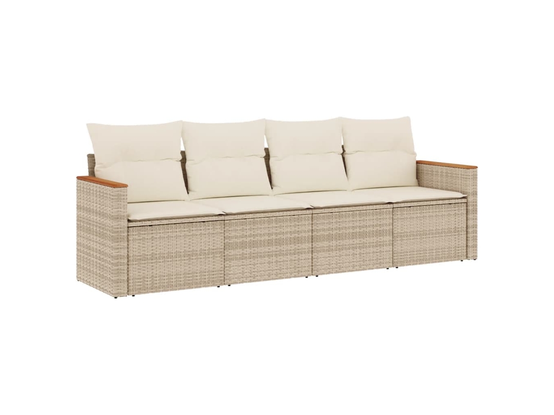 Garden Sofa Set, Garden Sofa Sets Vidaxl Bege Rattan / Vime (n/a)