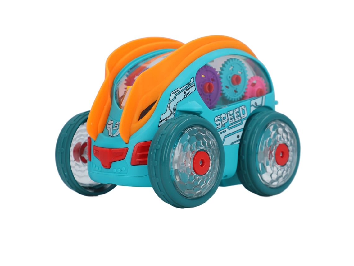 Ats coche de Acrobacias Elétrico para Crianças com Giro de 360 Graus, Luzes e Música, Brinquedo de Coche Acrobático