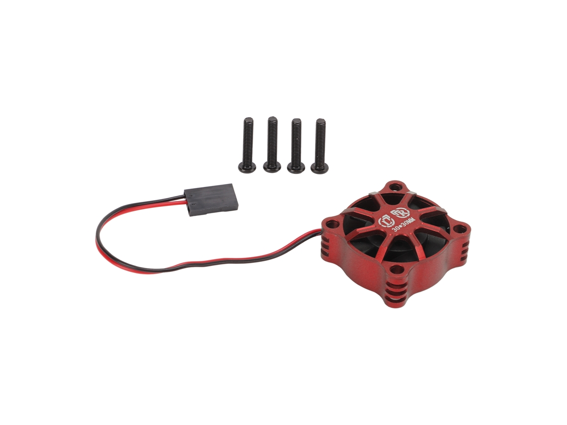 Ventoinha Resfriamento 30x30mm Alumínio Carro Vermelho