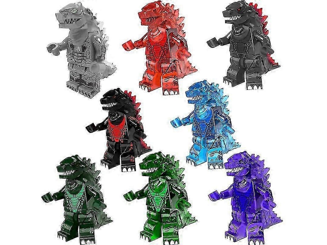 Conjunto De 8 Brinquedos De Godzilla Em Plástico Abs, Resistentes
