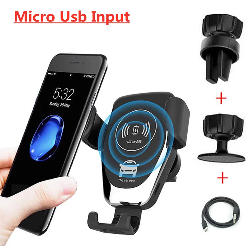 Carregador Sem Fio Para Carro, Suporte Para Celular Compatível Com Iphone 15, 14, 13, 12, Samsung S22, S21 E Xiaomi, Com Carregamento Rápido Por Induç