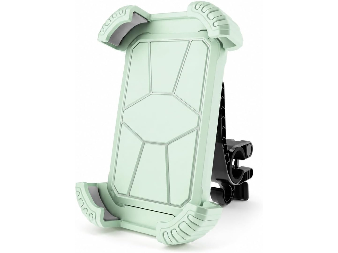 Suporte Smartphone Vélo, Fixação Guidon Ou Rétroviseur, Porte Téléphone Rotação 360°, Rcycles, Vert Menthe,