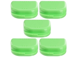 5pcs Recipiente De Armazenamento De Dentaduras Allinless