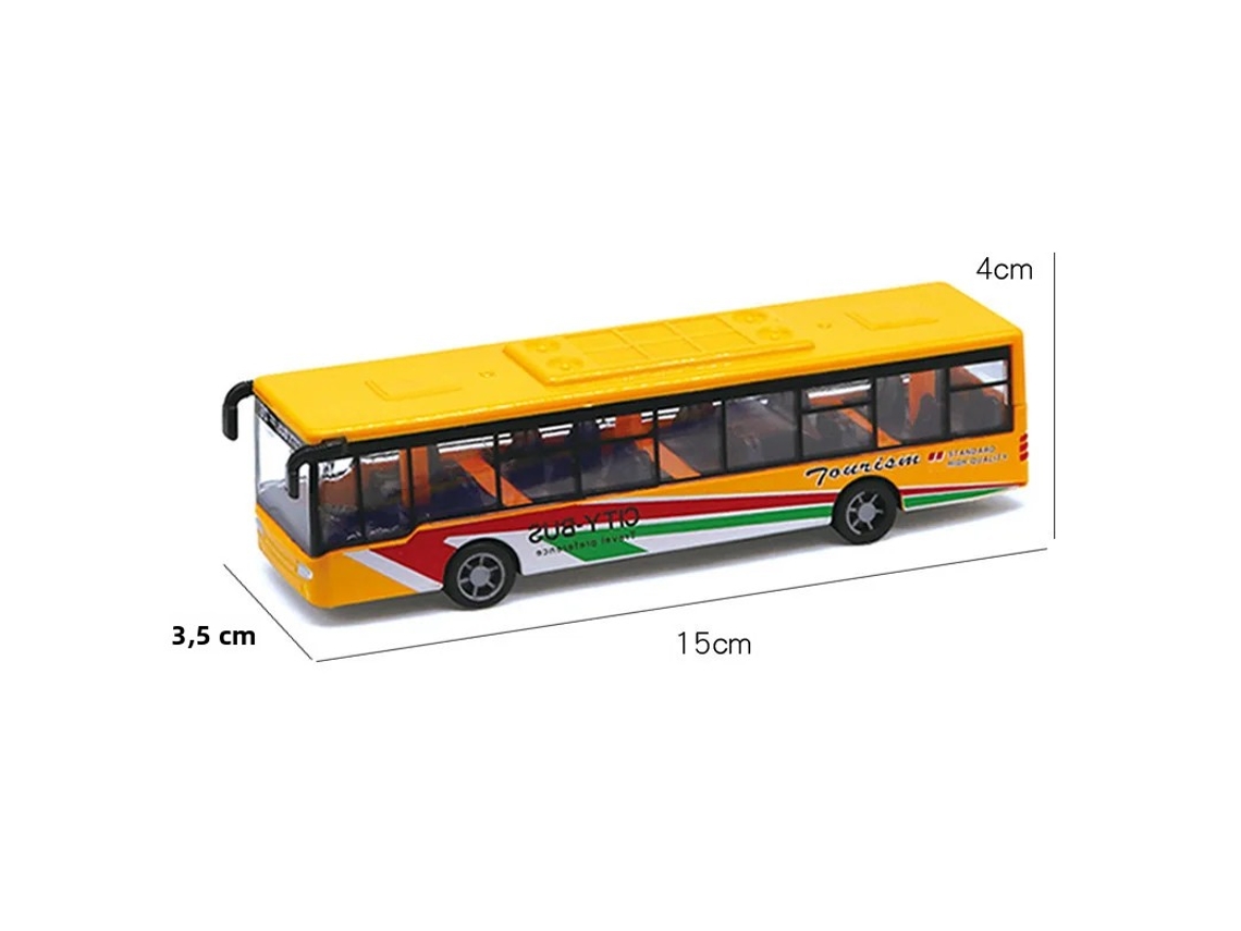 (laranja) Ônibus De Dois Andares De Liga Metálica De 15 Cm, Brinquedo Para Crianças, Modelo Em Metal Fundido, Com Função De Fricção.
