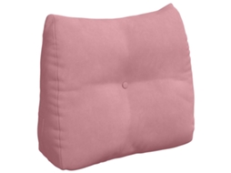 Travesseiro para Costas Rosa 60 X 24 X 50 Cm Veludo HARLANV1