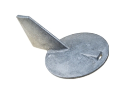 Ânodo de Alumínio Rec6J9-45371-01Al Prateado 100 X 160 Mmrecmar