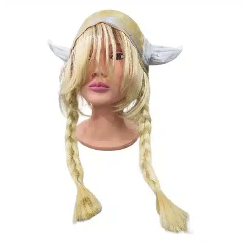 Casco Vikingo Con Trenzas Rubias 5270 Frogy P19
