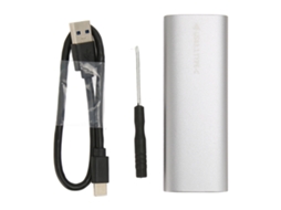Enclosure De Ssd Sata M.2 Usb C 3.1 10gbps Type C Portátil Prata