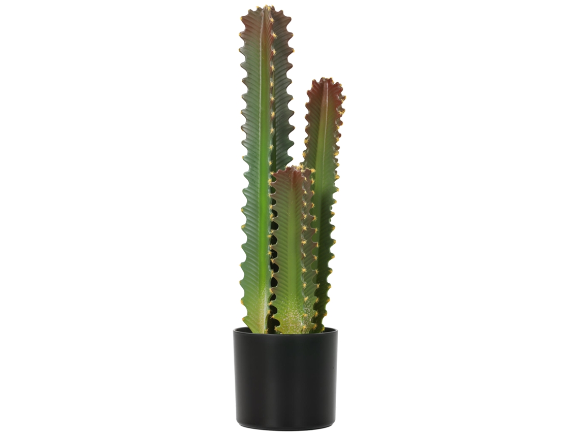 Cato Artificial 66 Cm Planta Artificial Decorativa com Vaso e 3 Folhas para Decoração de Interiores Verde LAMAISON