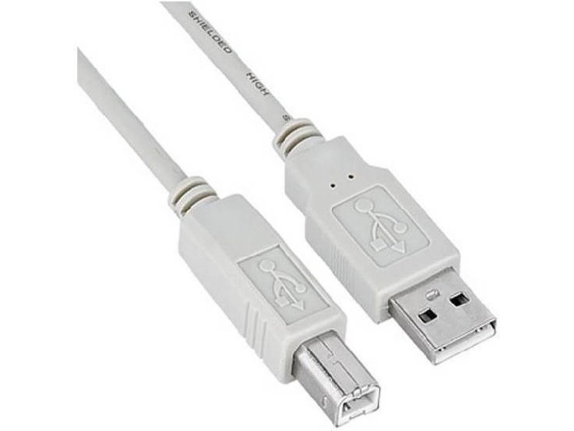 Cabo de Dados NILOX (USB A - USB B - 4.5 m - Cinzento)