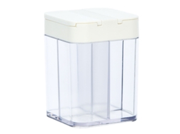 Caixa de Temperos 4 Compartimentos Janela Transparente Tampa Deslizante Abs Pet para Cozinha | S/MARCA