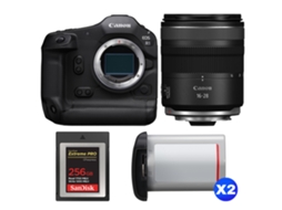 Eos R1 + Rf 16 28mm F/2.8 Is Stm + 1 Sandisk 256gb Extreme Pro Cfexpress Type B + 2 Canon Lp e19 + Ebook “20 Dicas para Fotos Que Impressionam” CANON