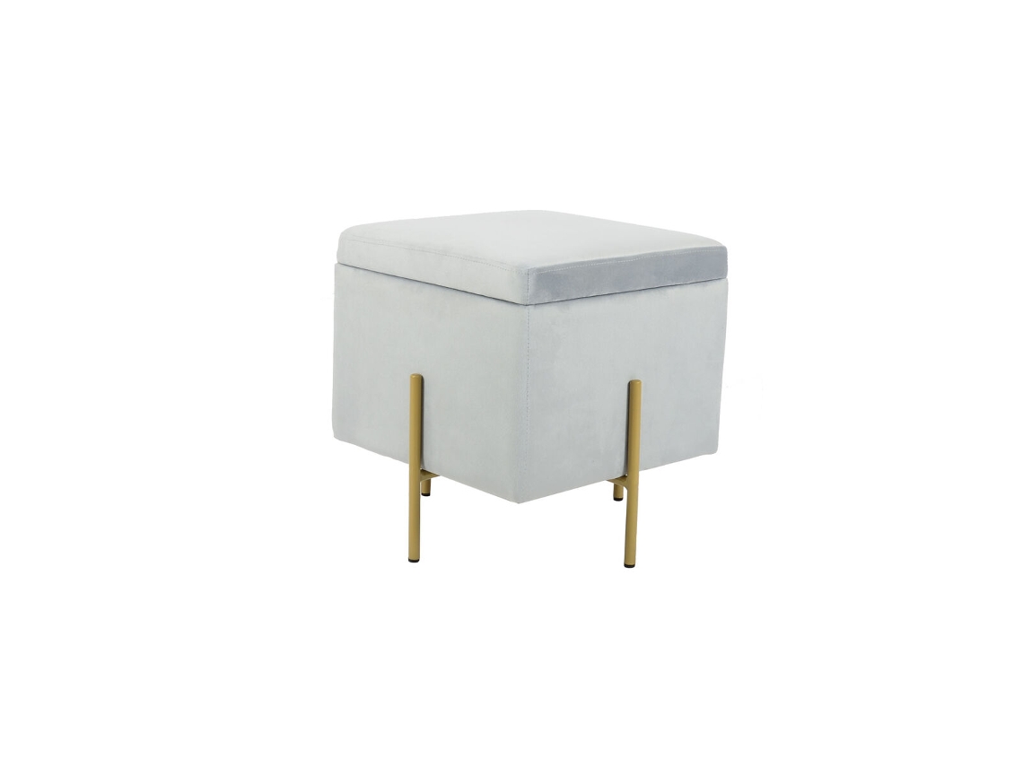 Repousa-Pés DKD HOME DECOR (Cinzento - Metal - 45 x 45 x 45 cm)