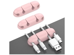 Yuru 3 Pack Suportes de Cabo para Mesa, Organizador de Cabos com Adesivo Forte para Cabos Usb/fios de Energia com 4 Slots