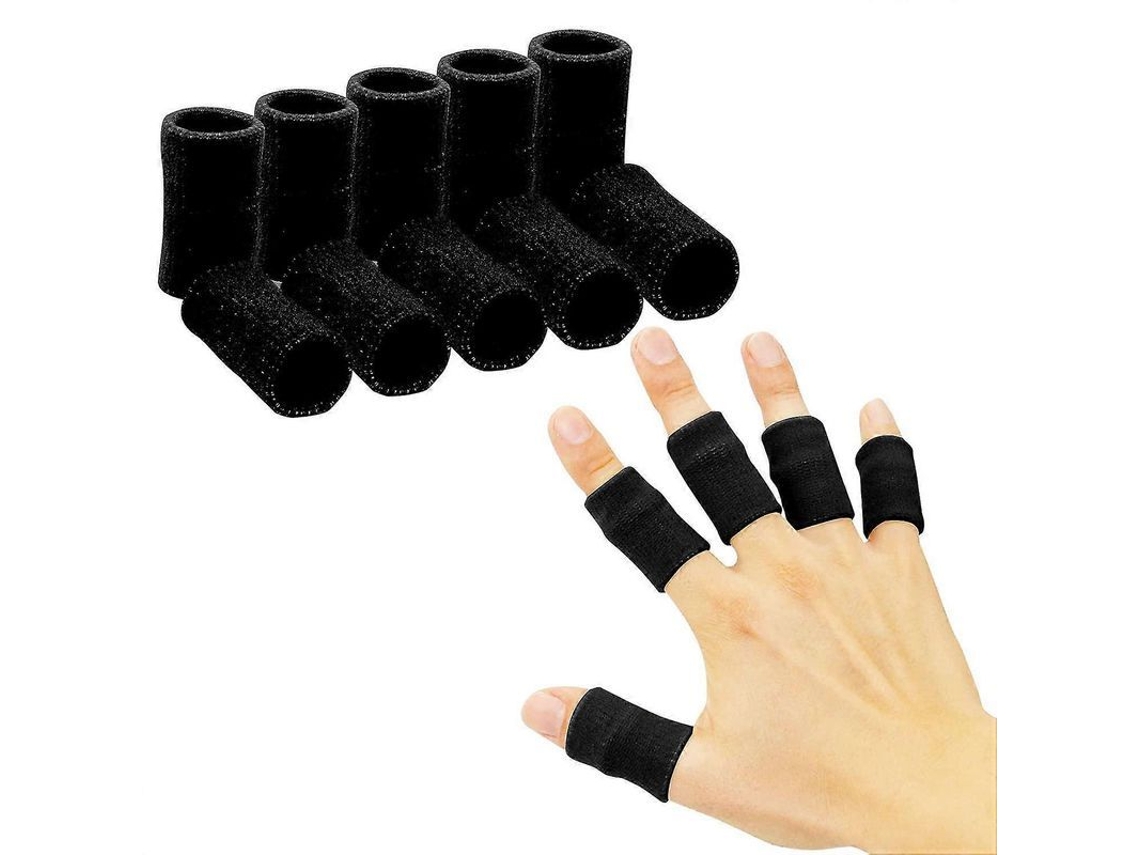 10 Capas de Dedos, Splint de Polegar, Elásticas, Respirantes, Preto S MARCA