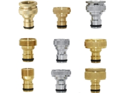 Adaptador de engate rápido latão 1/2 a 3/4, para jardim | S/MARCA