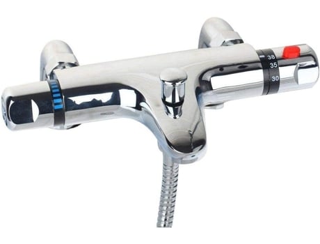 Misturador De Chuveiro Termostático, Torneira De Chuveiro Termostática, Cabeça De Chuveiro Exposta Com Bico Cromado Fitags