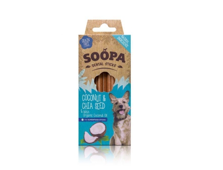Soopa Dental Sticks: Côco & Chia 100G