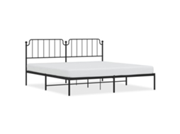 Bed Frame, Bed Frames Vidaxl Preto Aço (193 X 203 Cm)