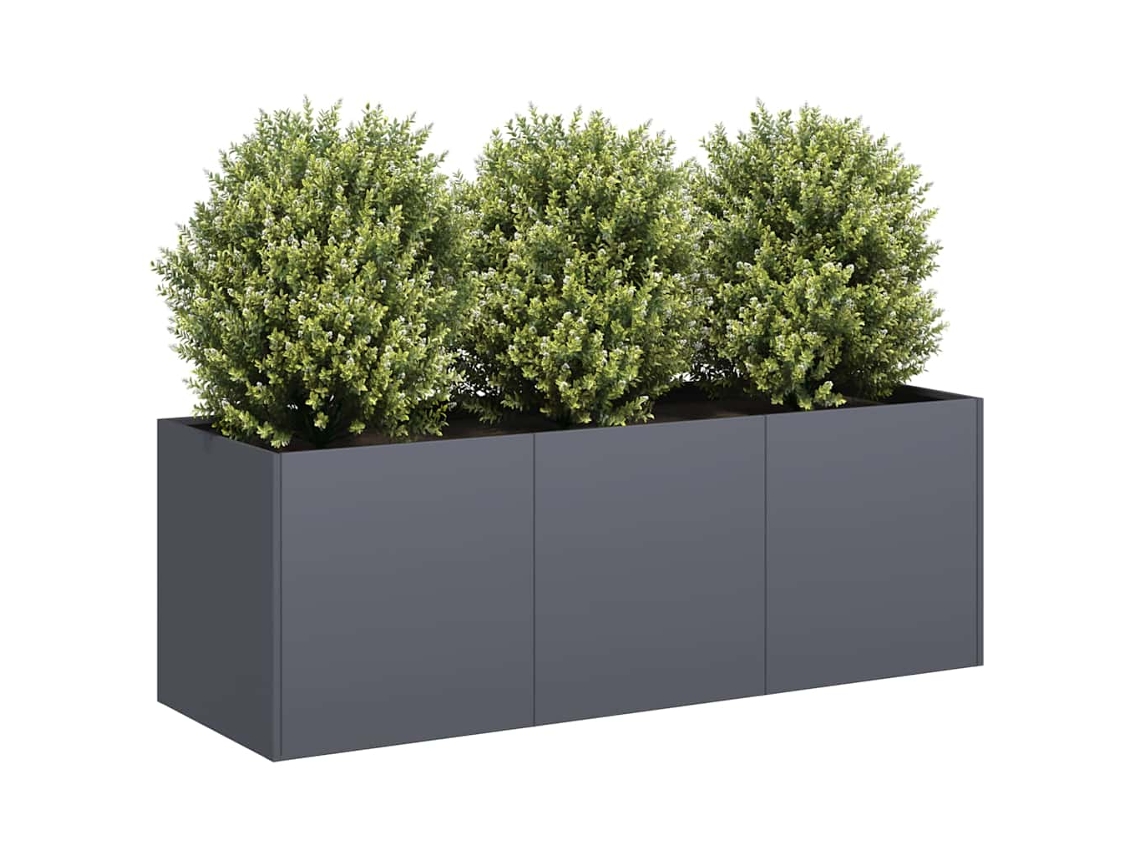 Floreira - Vaso Antracite 120x40x40 Cm Aço Laminado a Frio HARLANV1