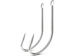 Conjunto de 20 Anzóis para Pesca, Isca Viva, Haste Dupla, Farpa, Praia (cor: 12) | S/MARCA